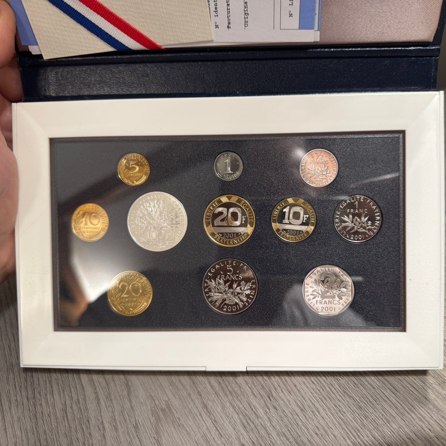 France Coffret BE 2001 Monnaie De Paris 1 Centime A 100 Francs