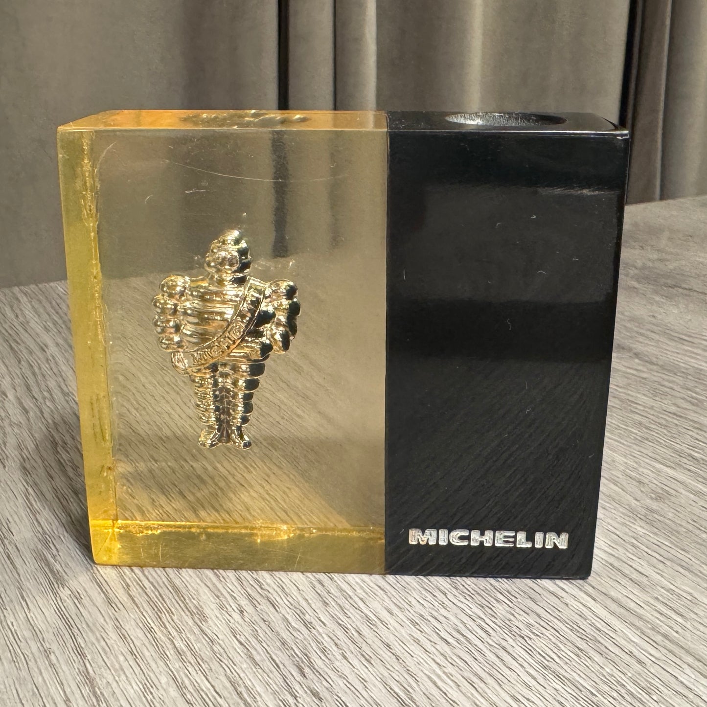 Ancien porte stylo de bureau publicitaire Michelin Bibendum vintage déco atelier