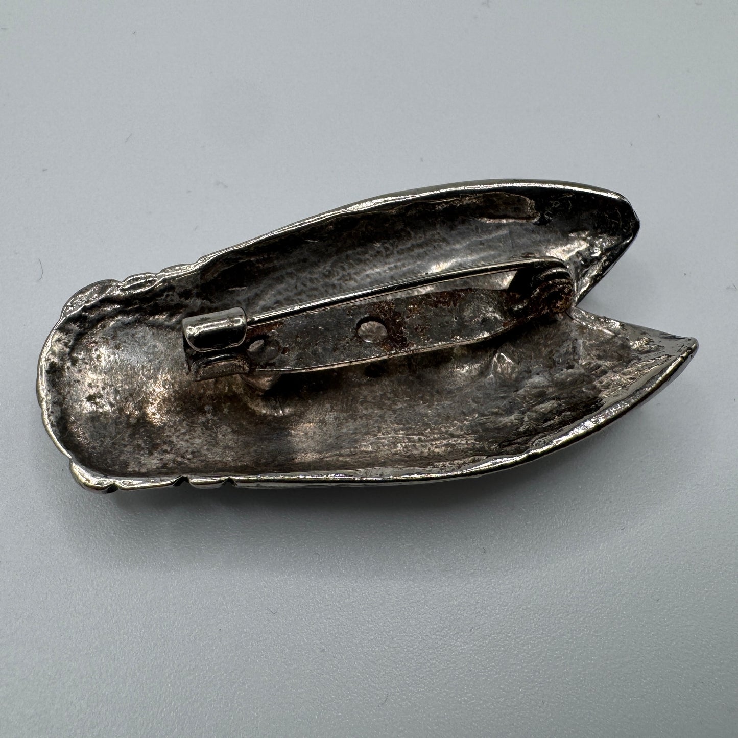 Broche ancienne Vintage « cigale » - métal argenté