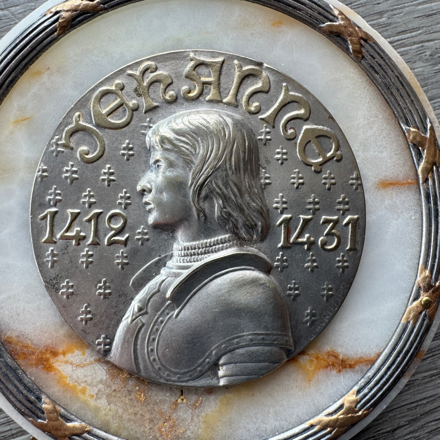 Cadre ancien religieux « Jeanne d’arc » - vers 1900