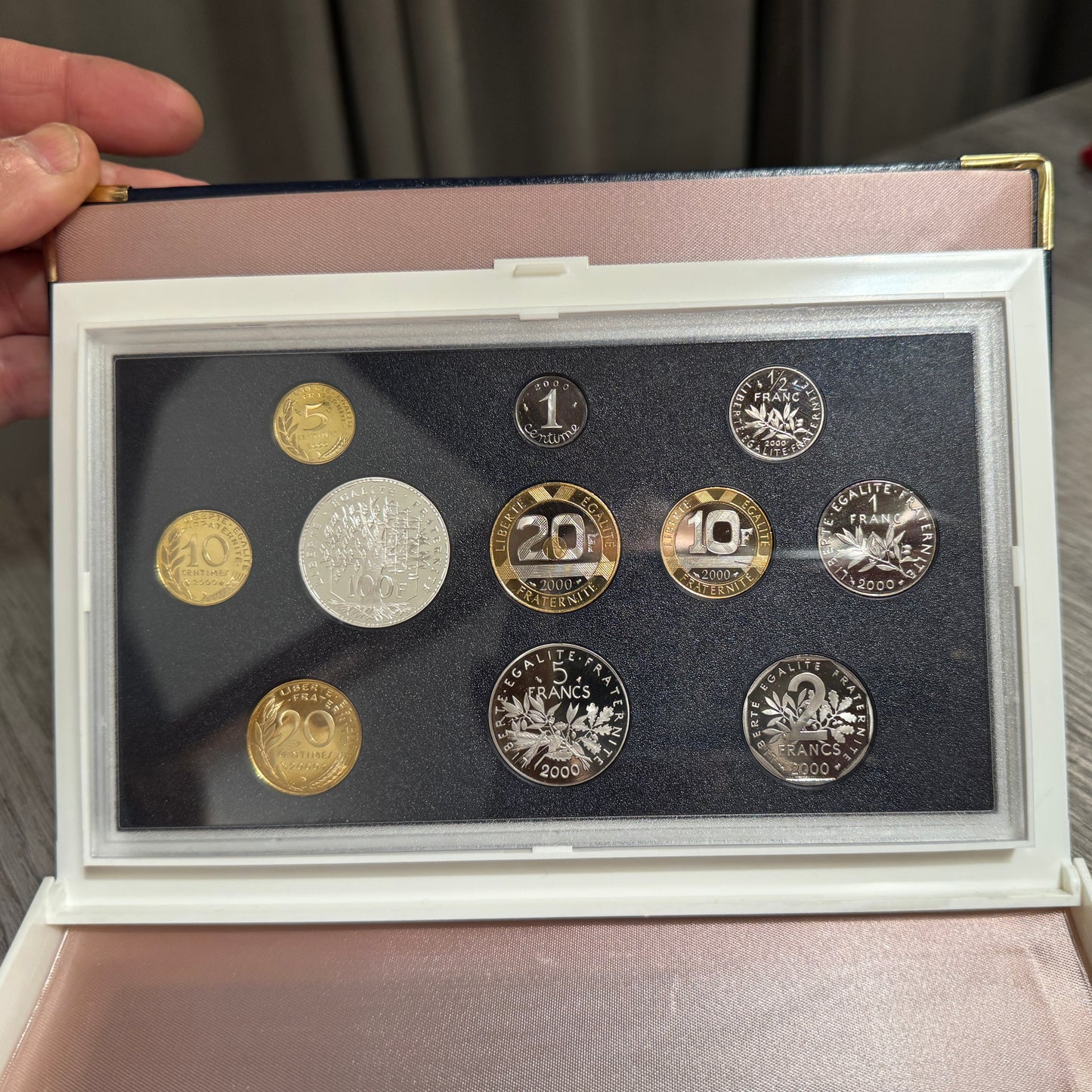 France Coffret BE 2000 Monnaie De Paris 1 Centime A 100 Francs