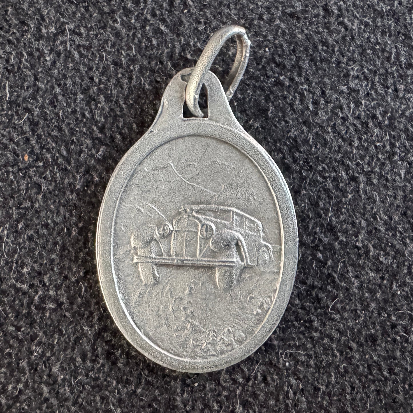 Médaille religieuse ancienne en argent « Saint Christophe »