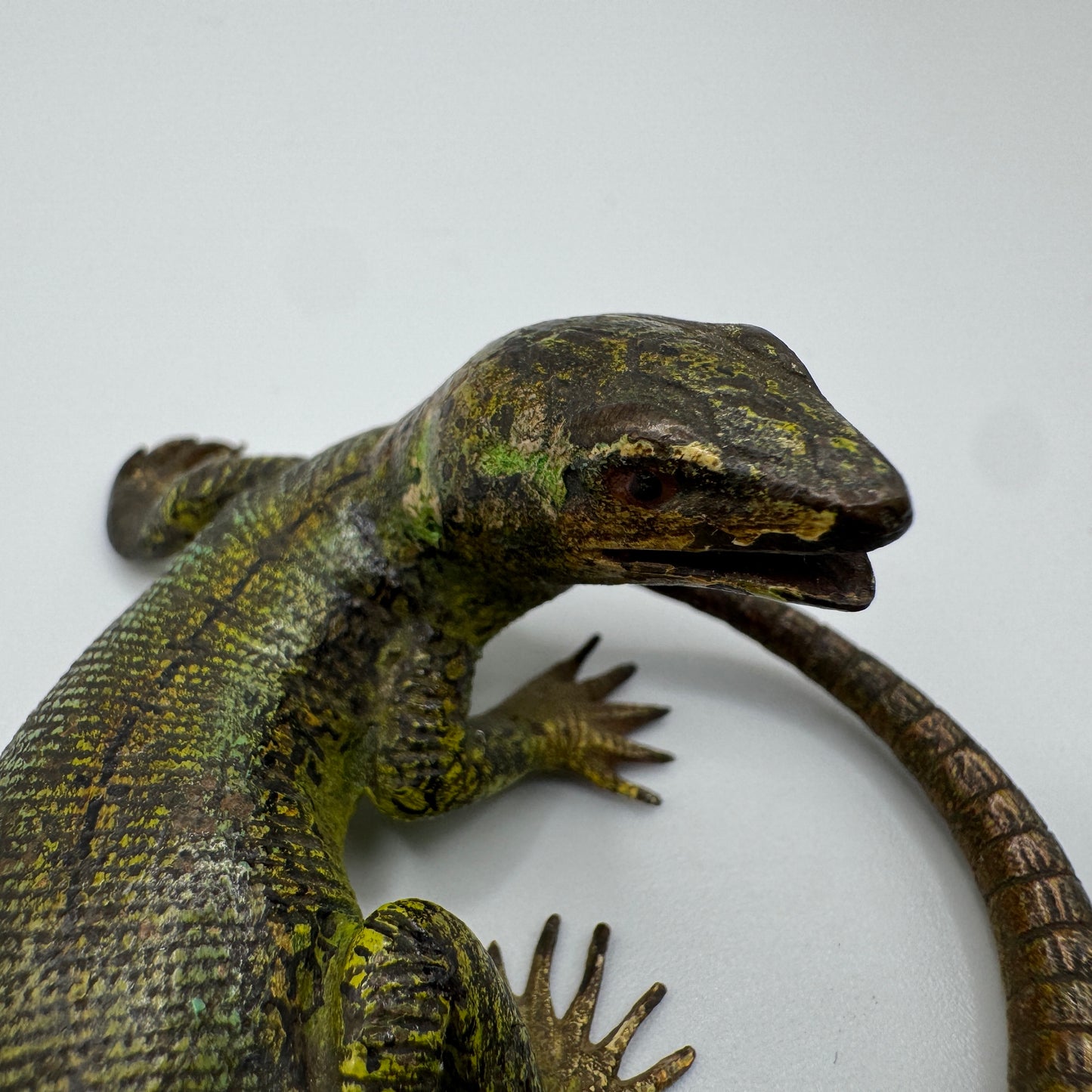 Superbe Bronze de Vienne polychrome ancien - « lézard »