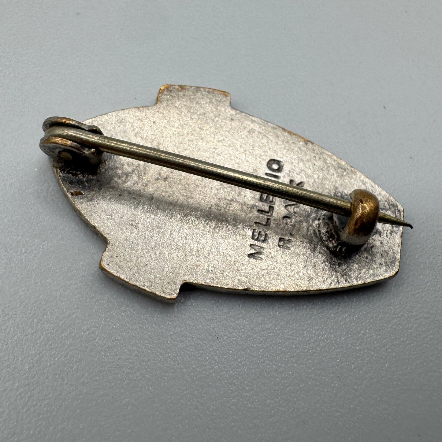 Broche Ancienne Mellerio « Marguerite » - Métal Argenté Emaillée