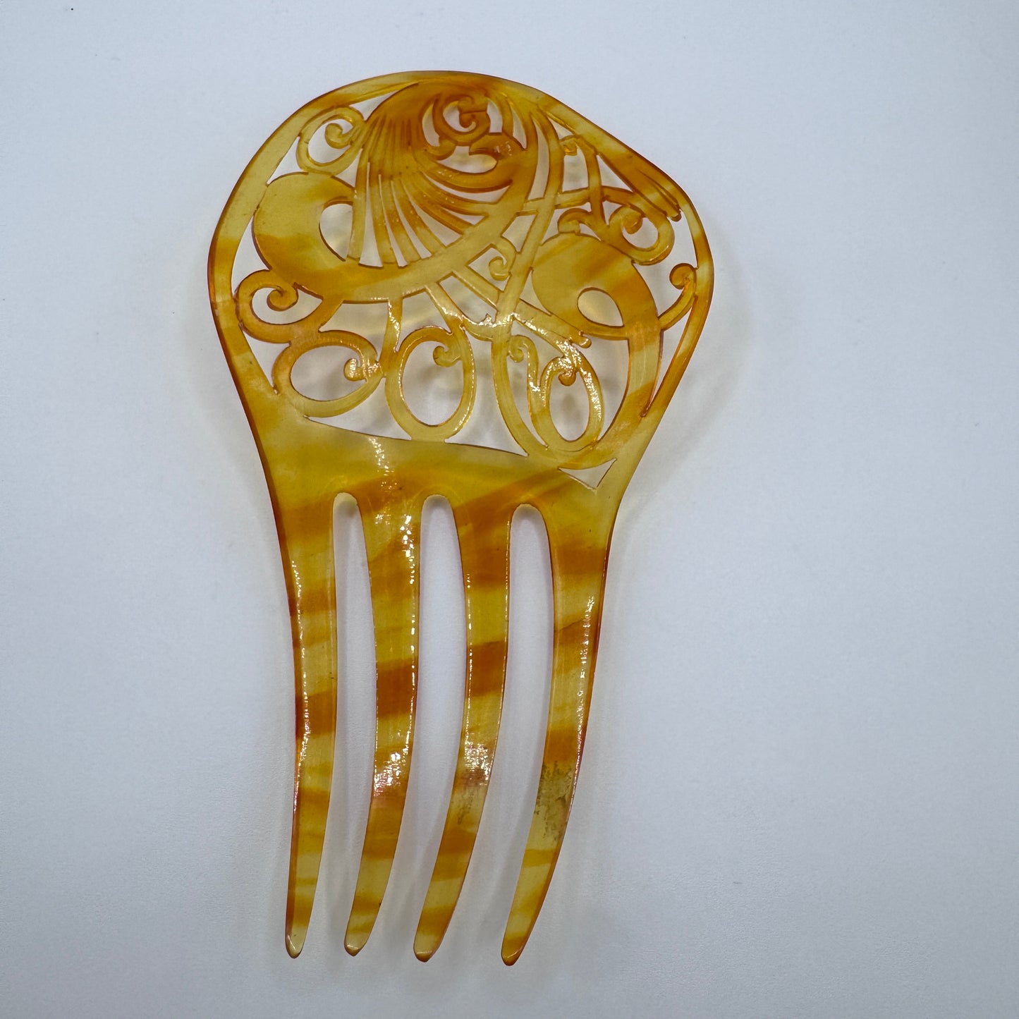Peigne à cheveux art deco - celluloïd