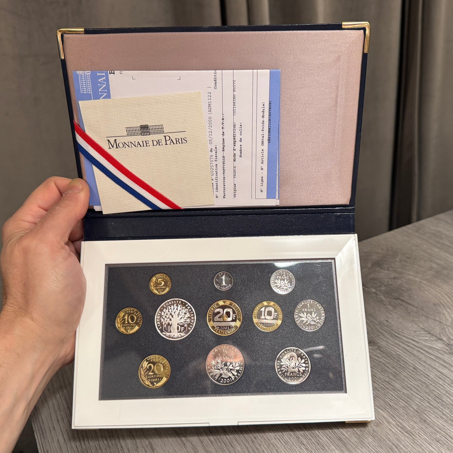 France Coffret BE 2001 Monnaie De Paris 1 Centime A 100 Francs