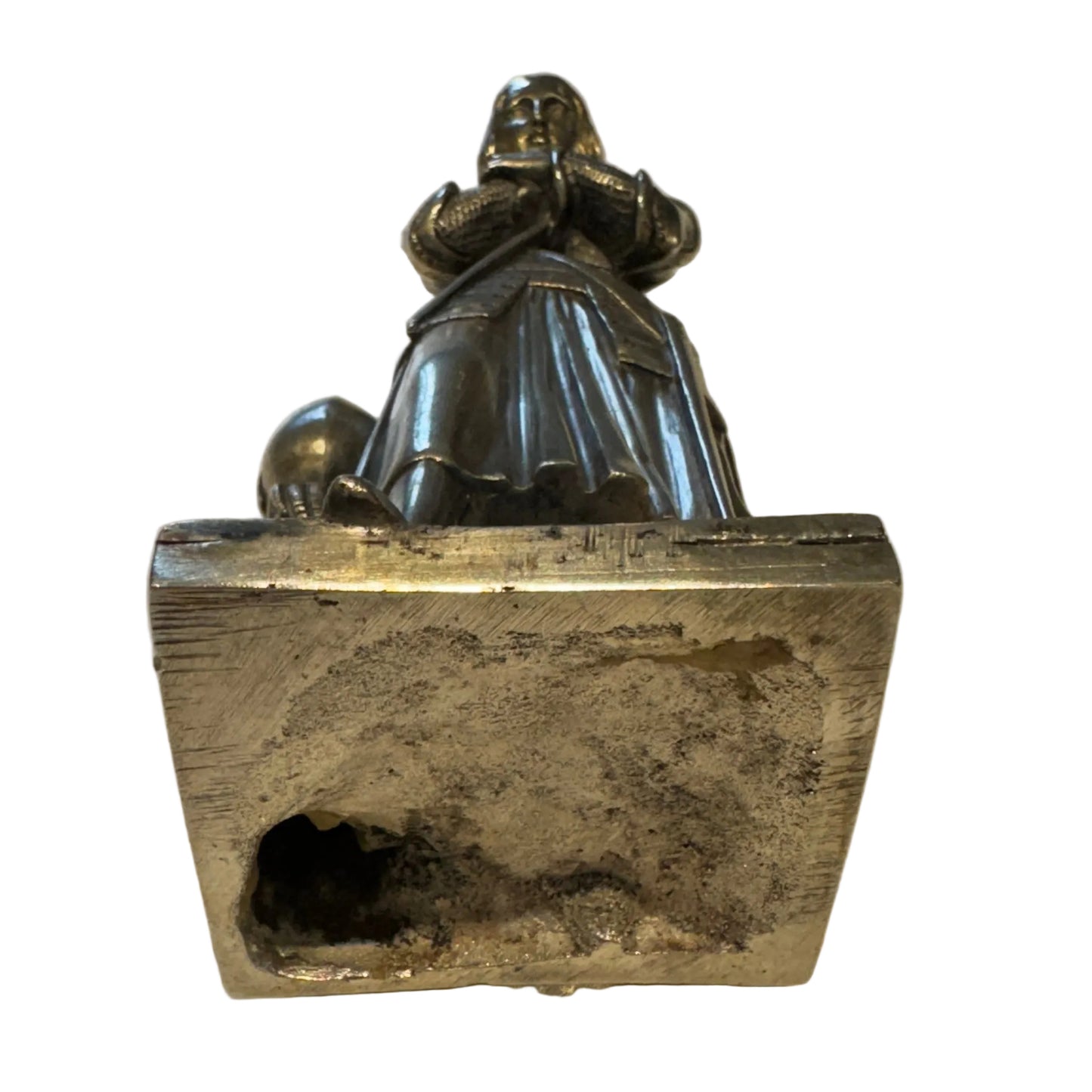 Sculpture en bronze argenté « Jeanne d’arc »