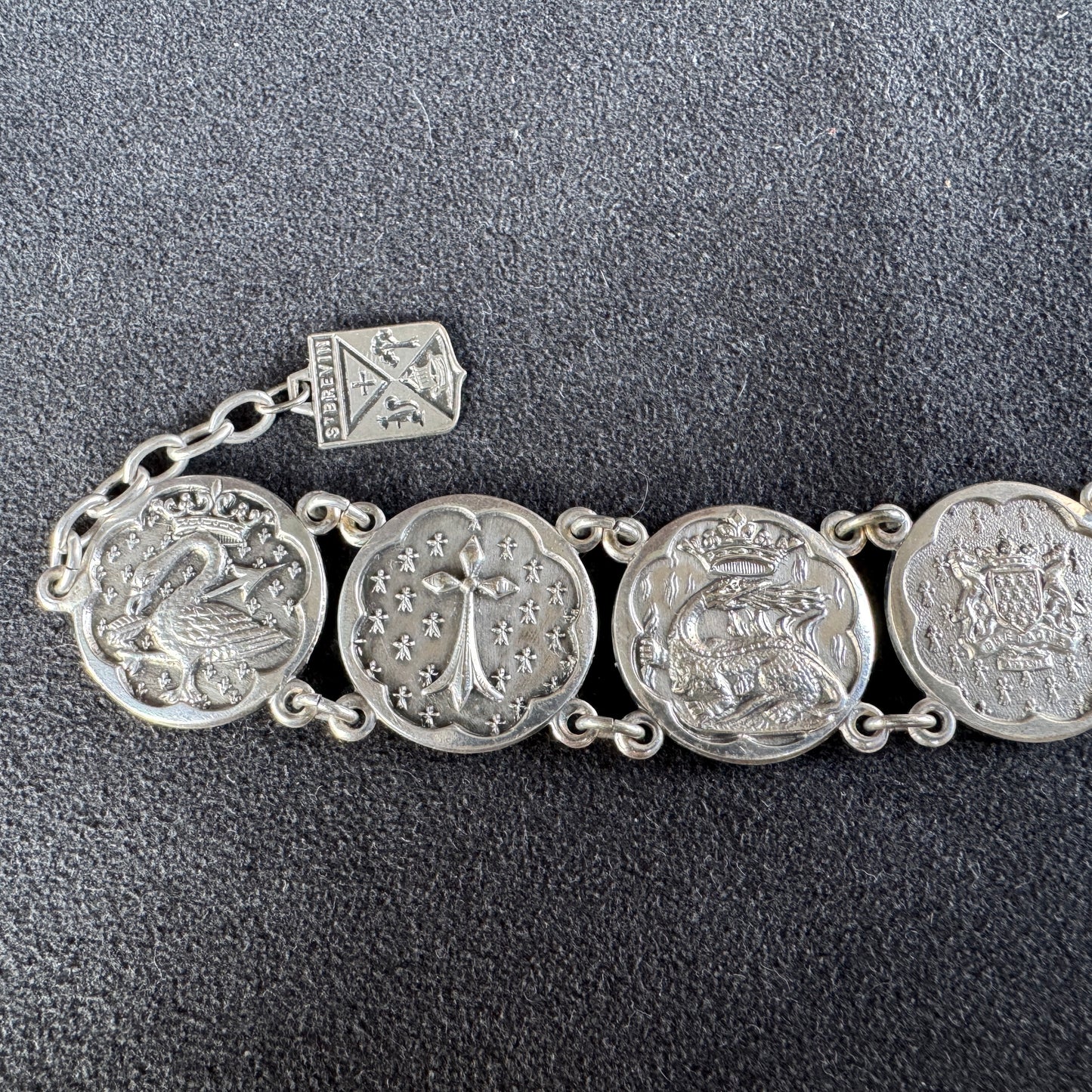 Bracelet ancien Souvenir de Bretagne - « Emblèmes des rois de France »