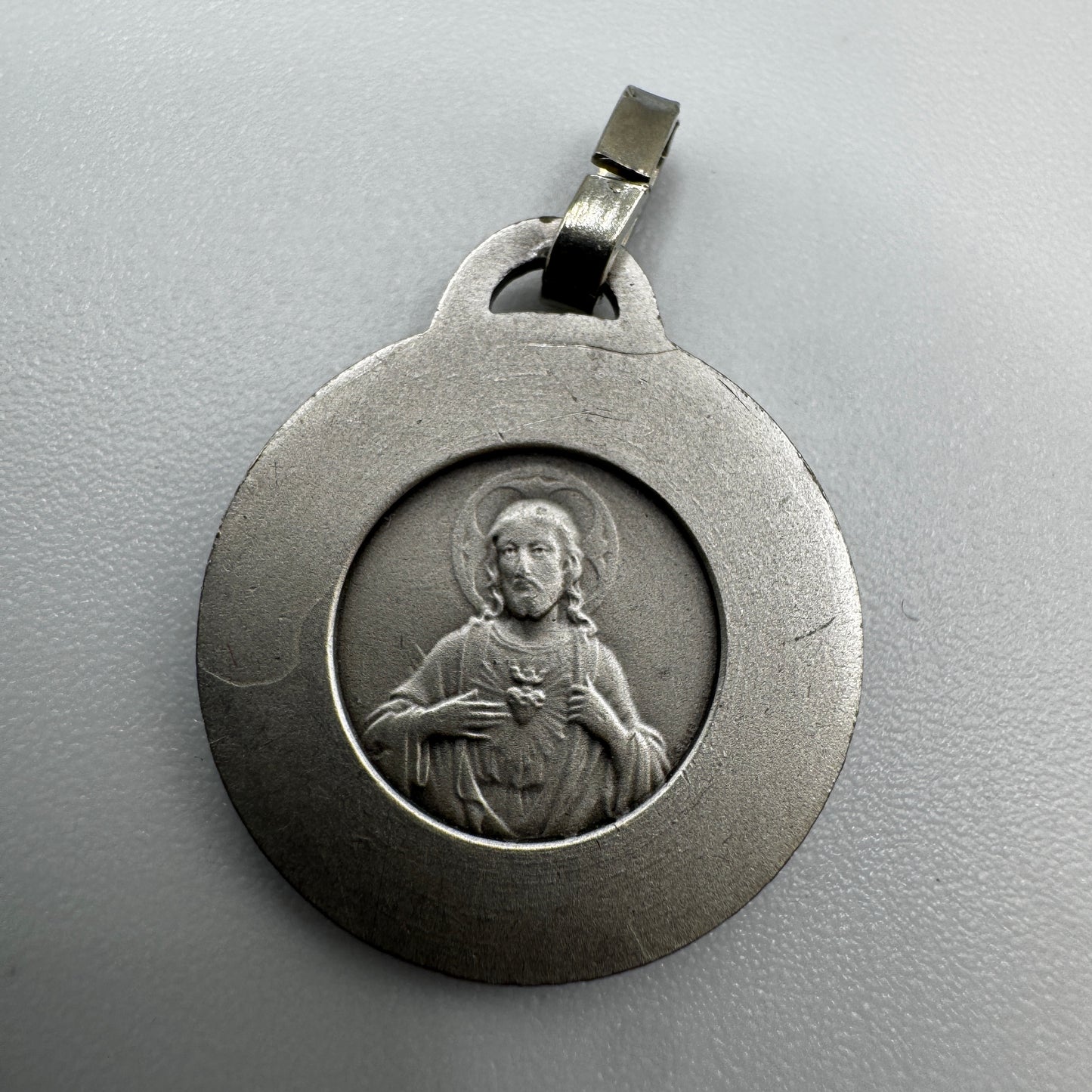 Médaille religieuse style Art Deco « Notre dame de la trinité »