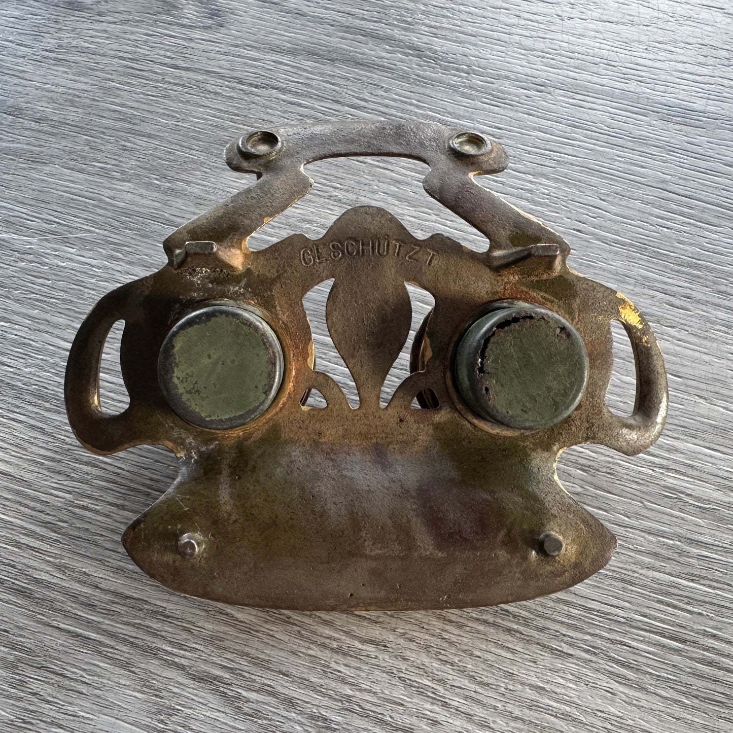 Sculpture en régule - Encrier Art Nouveau