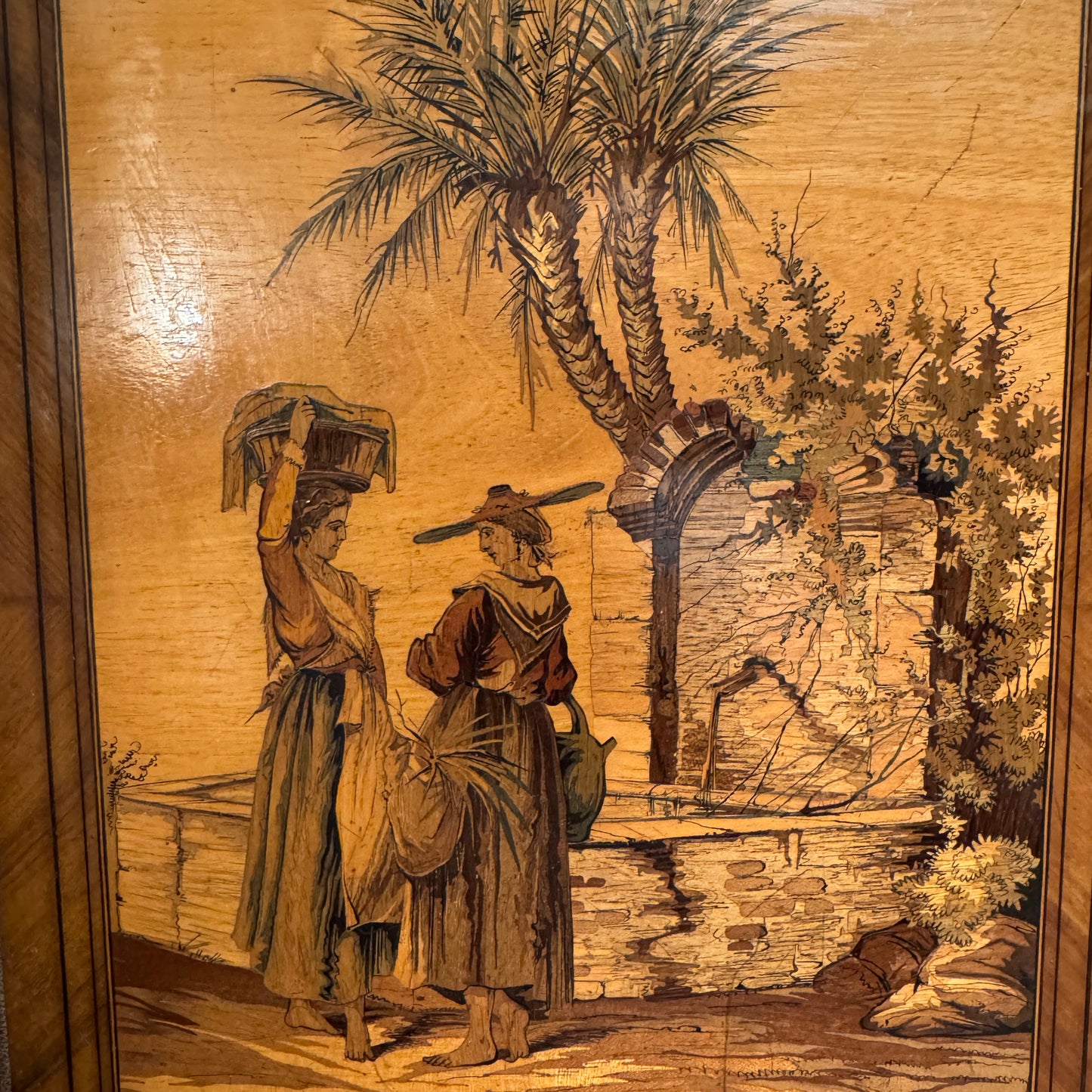 Porte documents vers 1900 - superbe marqueterie Niçoise