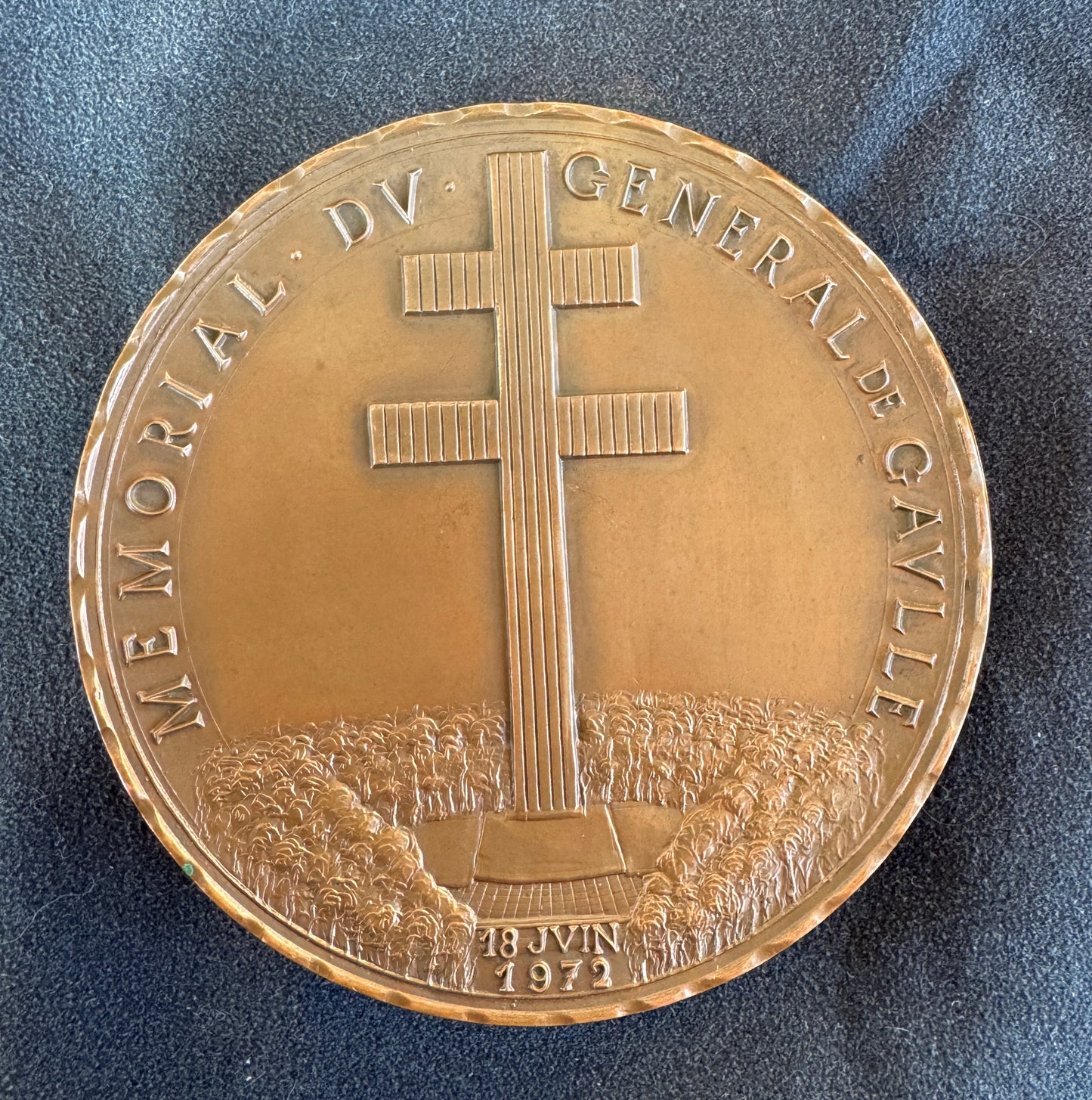 Médaille artistique en bronze « mémorial du général De Gaulle » - par De Jaeger