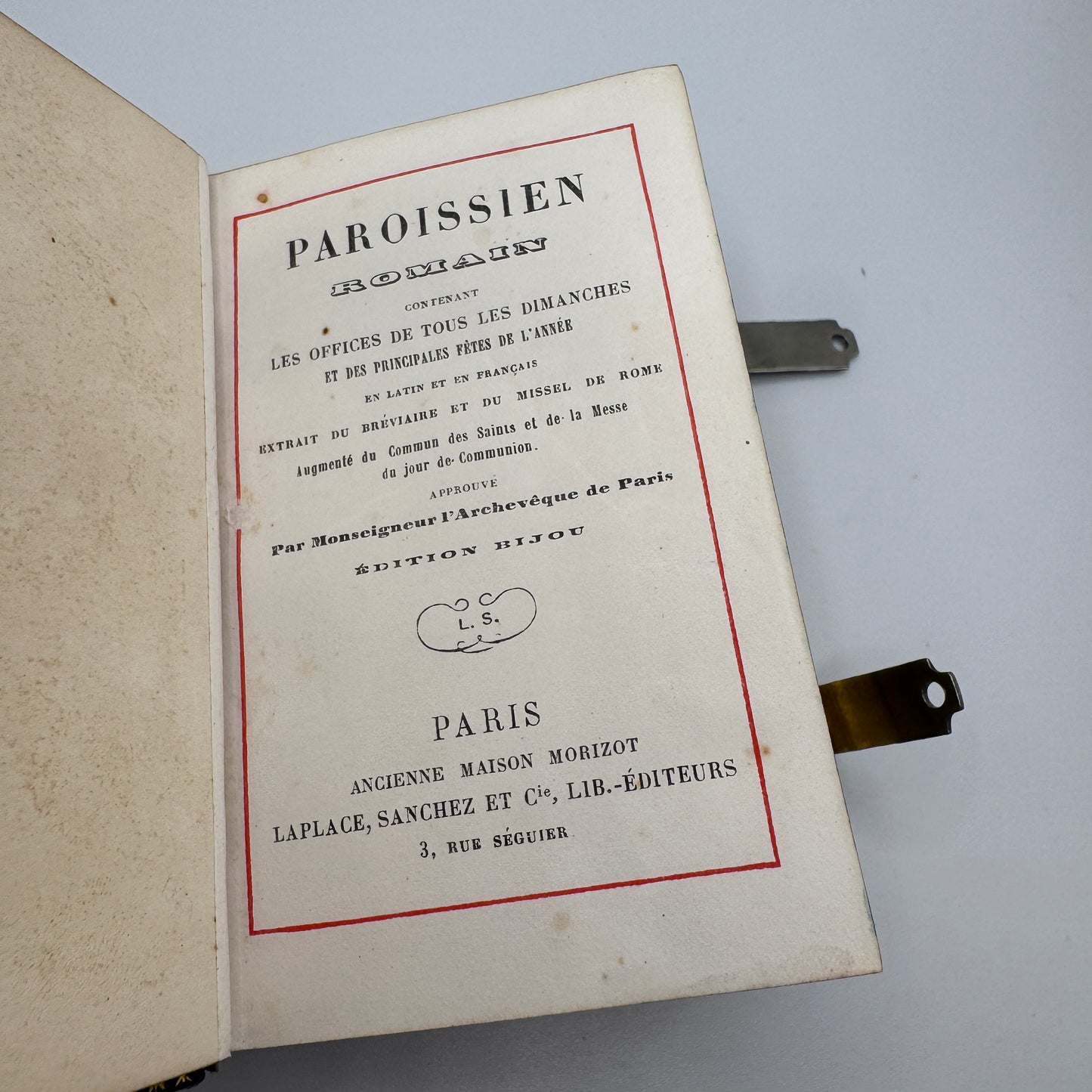 Missel ancien Paroissien Romain