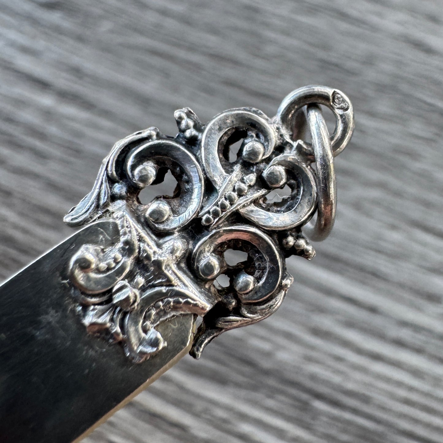 grand Croix crucifix XIXeme - argent et nacre