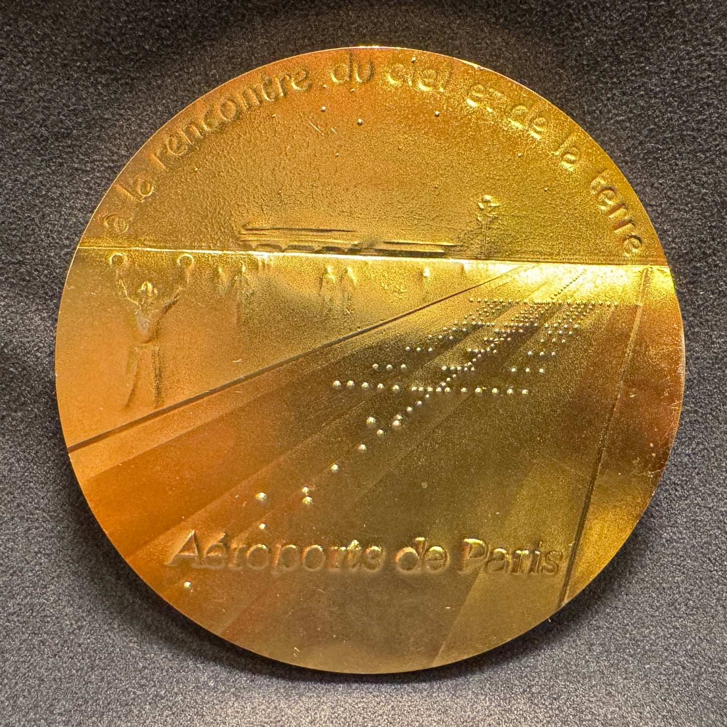 Médaille artistique en bronze « aéroport de Paris » - par Pasquier