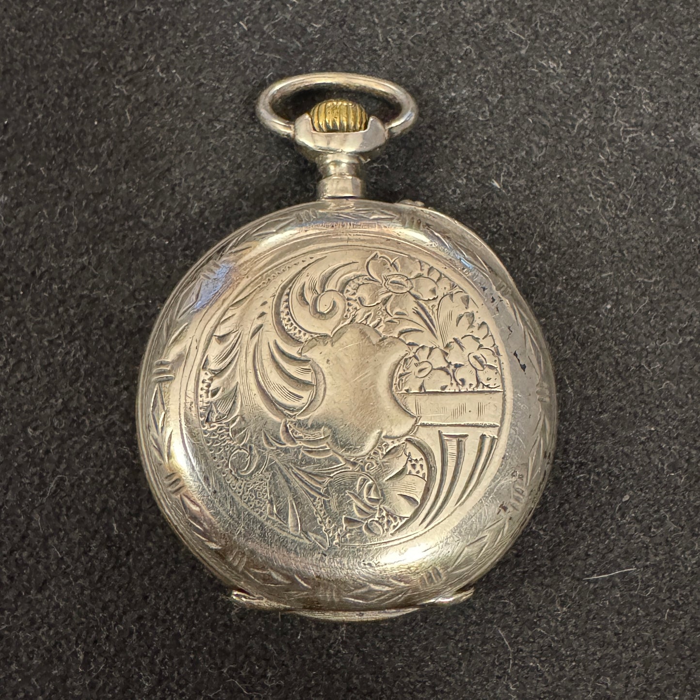 Montre de col à gousset Ancienne en argent