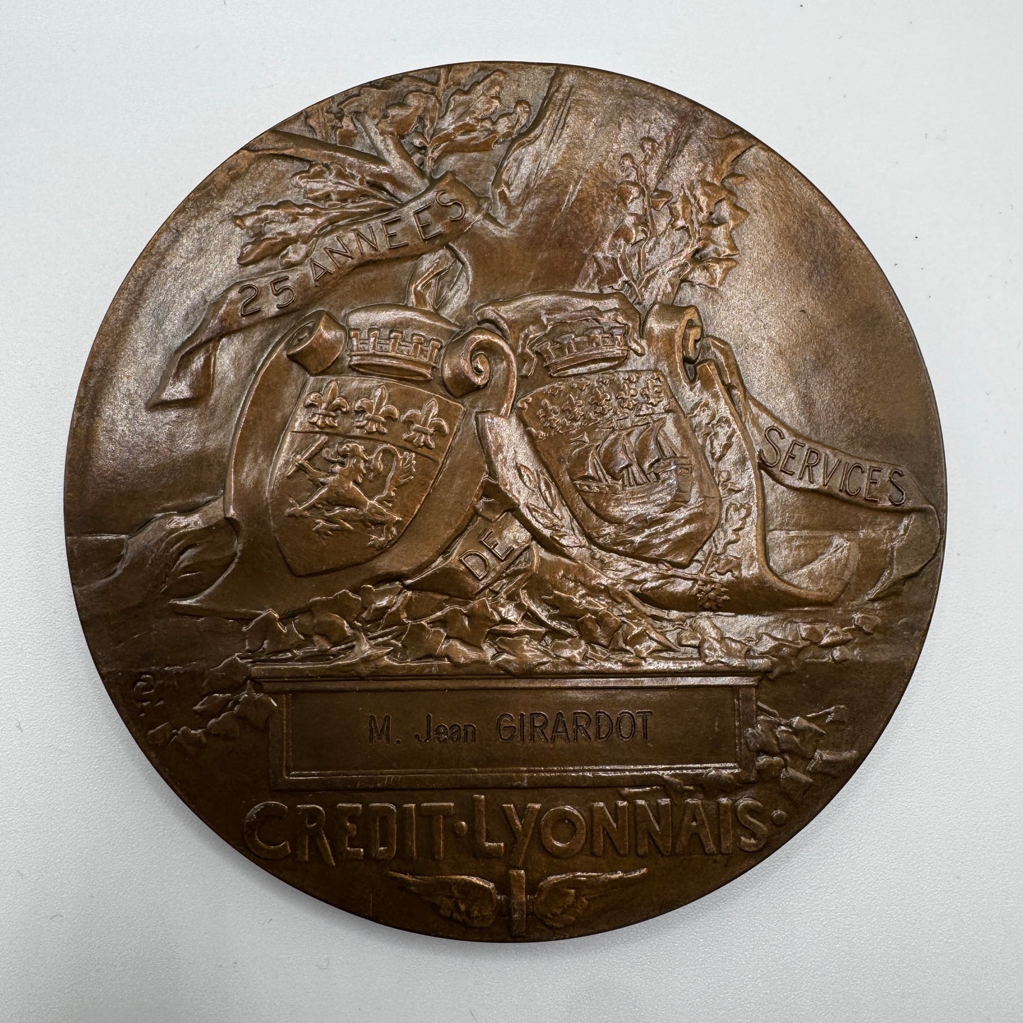 Médaille artistique en bronze « fondateur du crédit lyonnais » - par Pillet