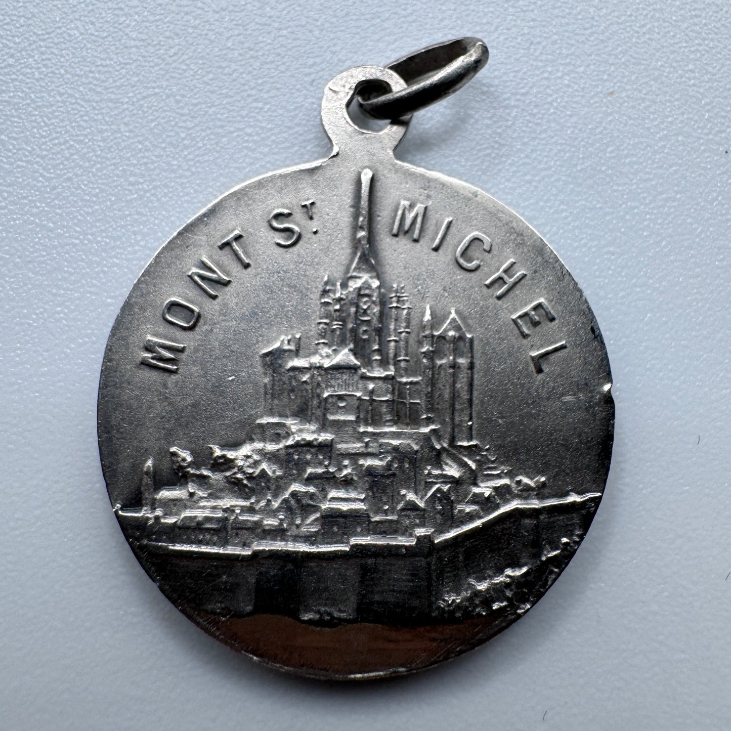 Superbe Médaille religieuse ancienne - « Saint Michel » - argent