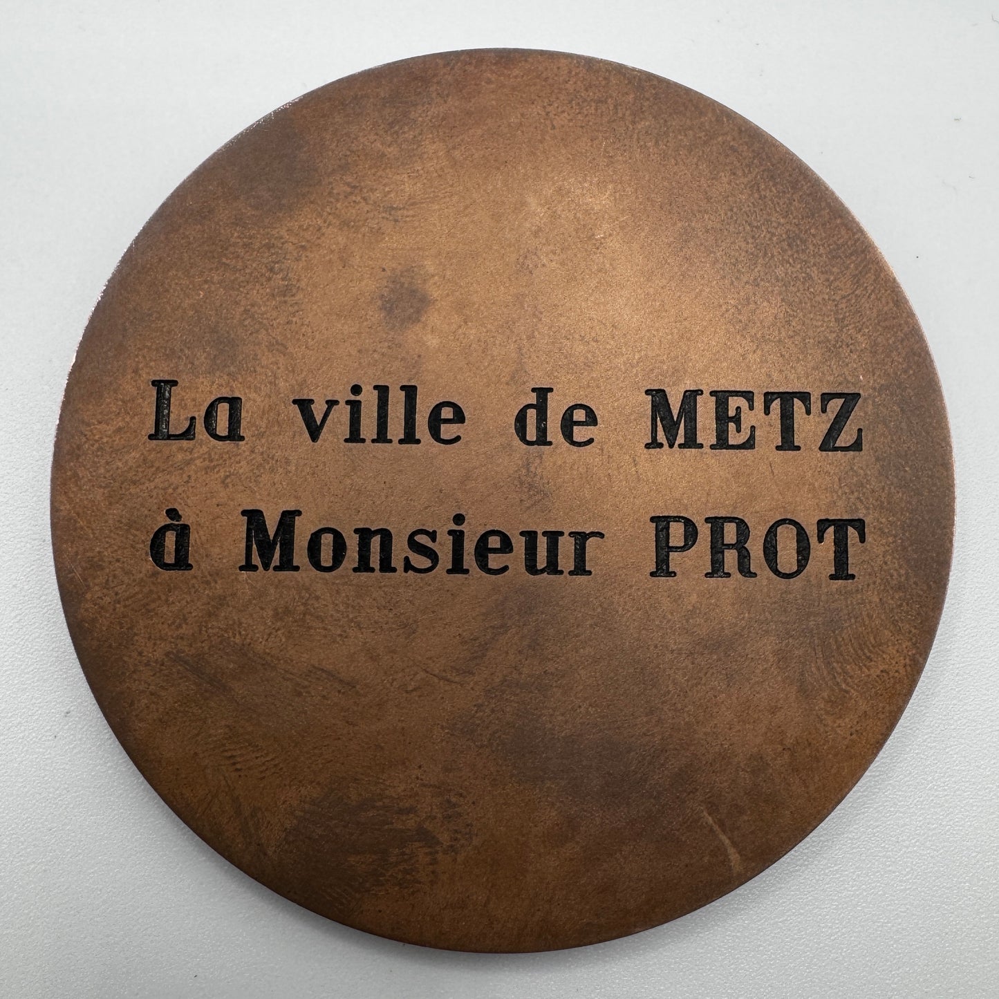 Médaille artistique en bronze « cathédrale de Metz »