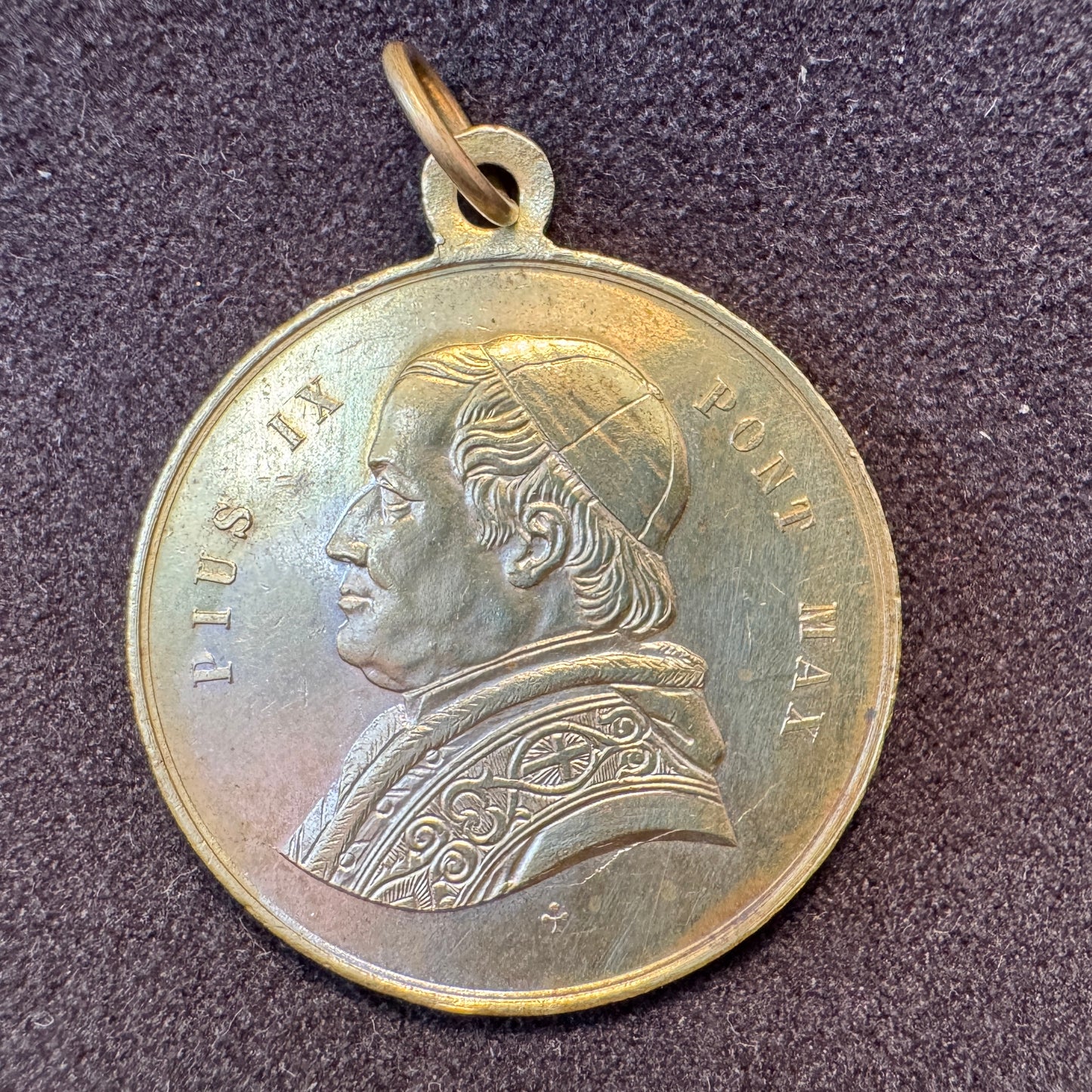 Médaille religieuse ancienne XIXeme - « Pape Pie IX »