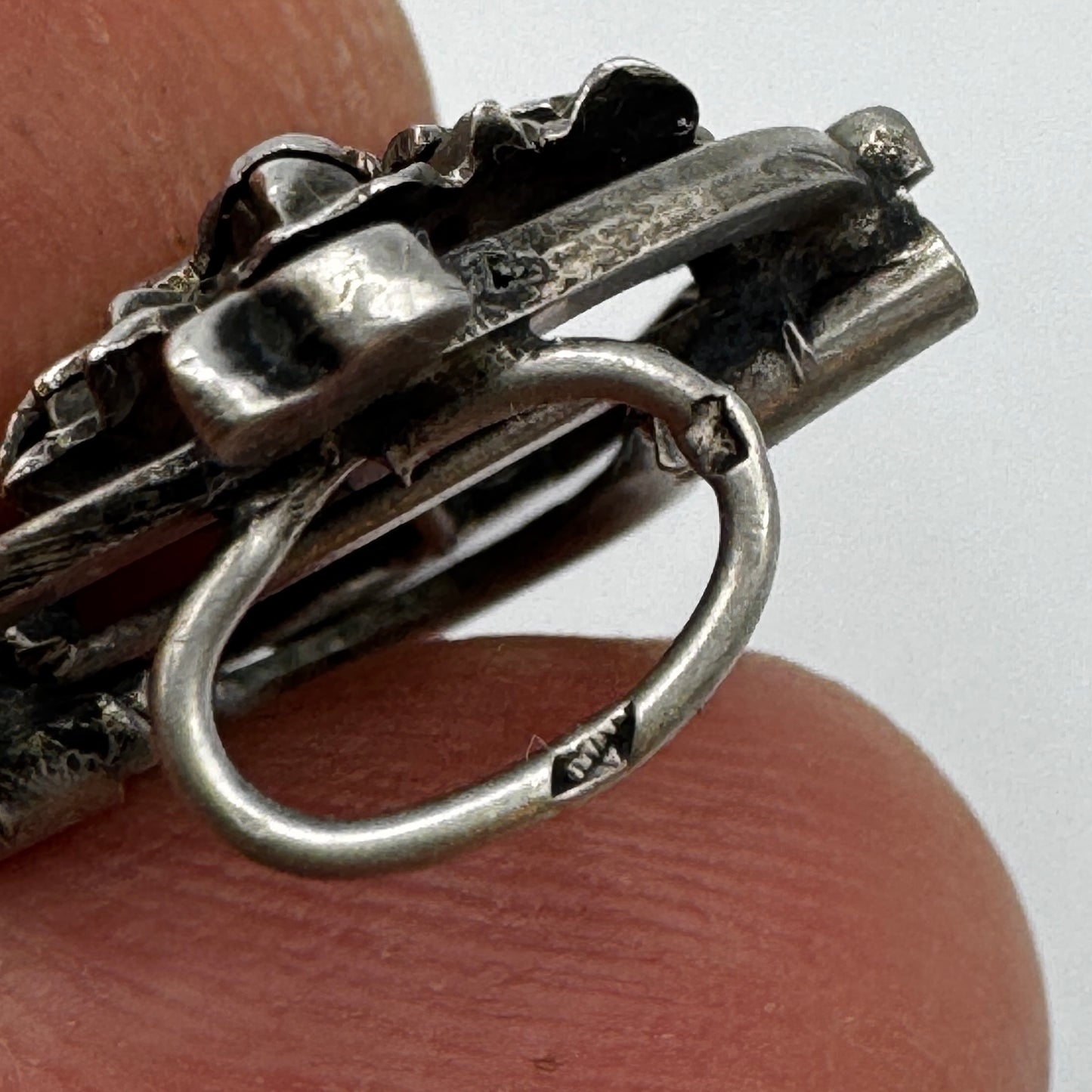 Passant de sautoir Art Nouveau - argent massif