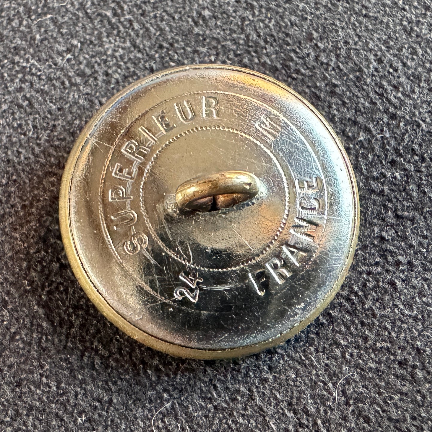 Bouton de vénerie ancien XIXe - Motif sanglier