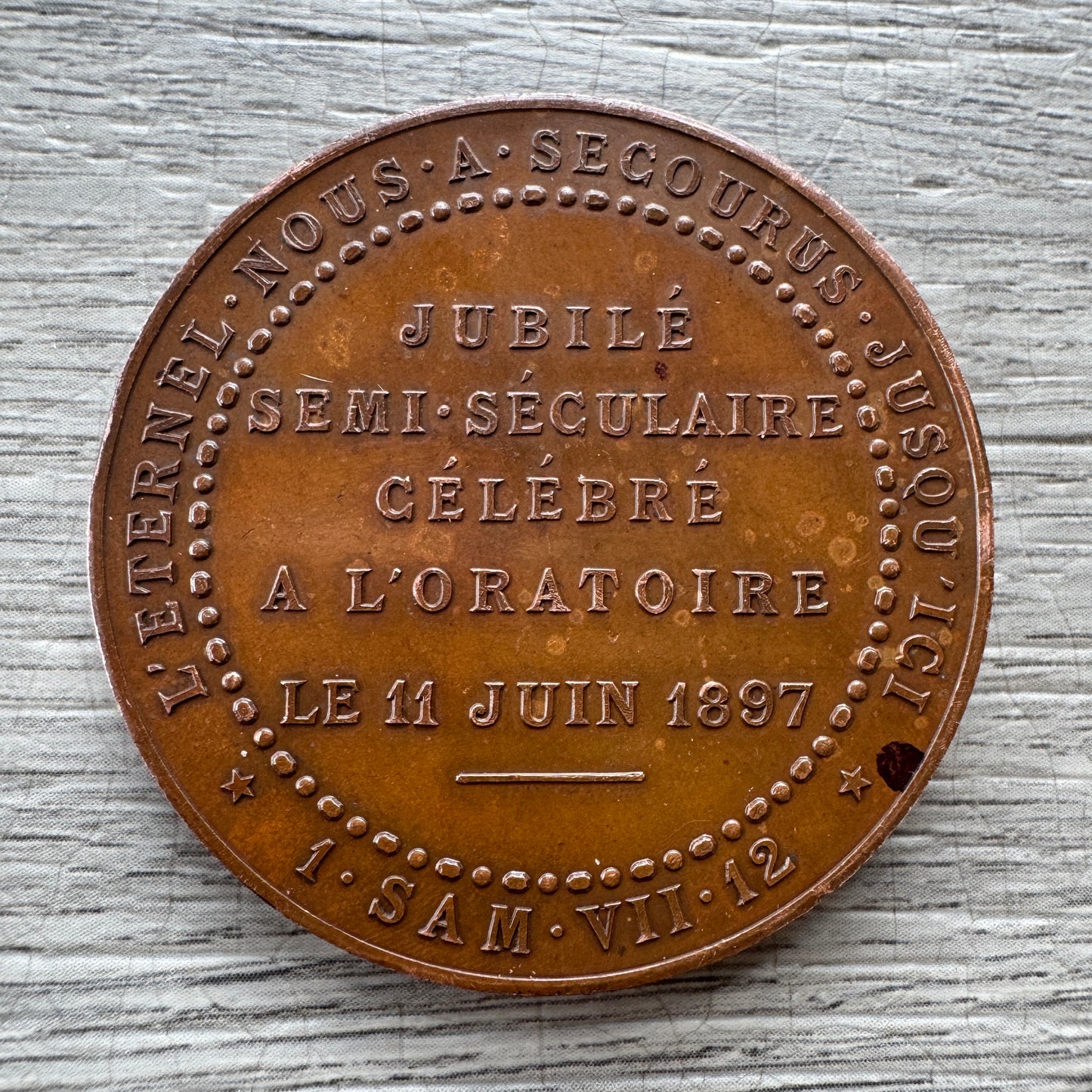 Médaille Ancienne - Société Centrale Protestante d' Evangélisation - Cuivre - 1897