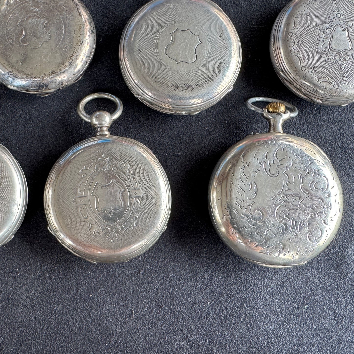 Lot de 13 Montres à gousset Anciennes en argent