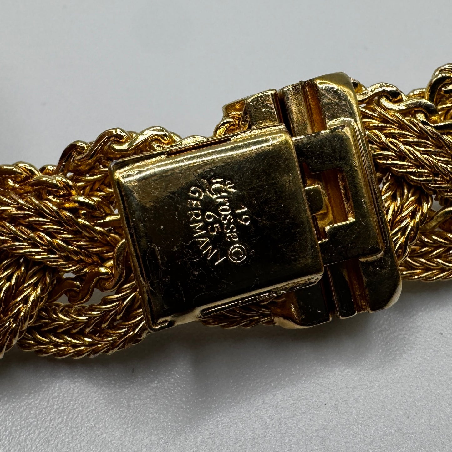 Rare Collier vintage en plaqué or GROSSE GERMANY 1965