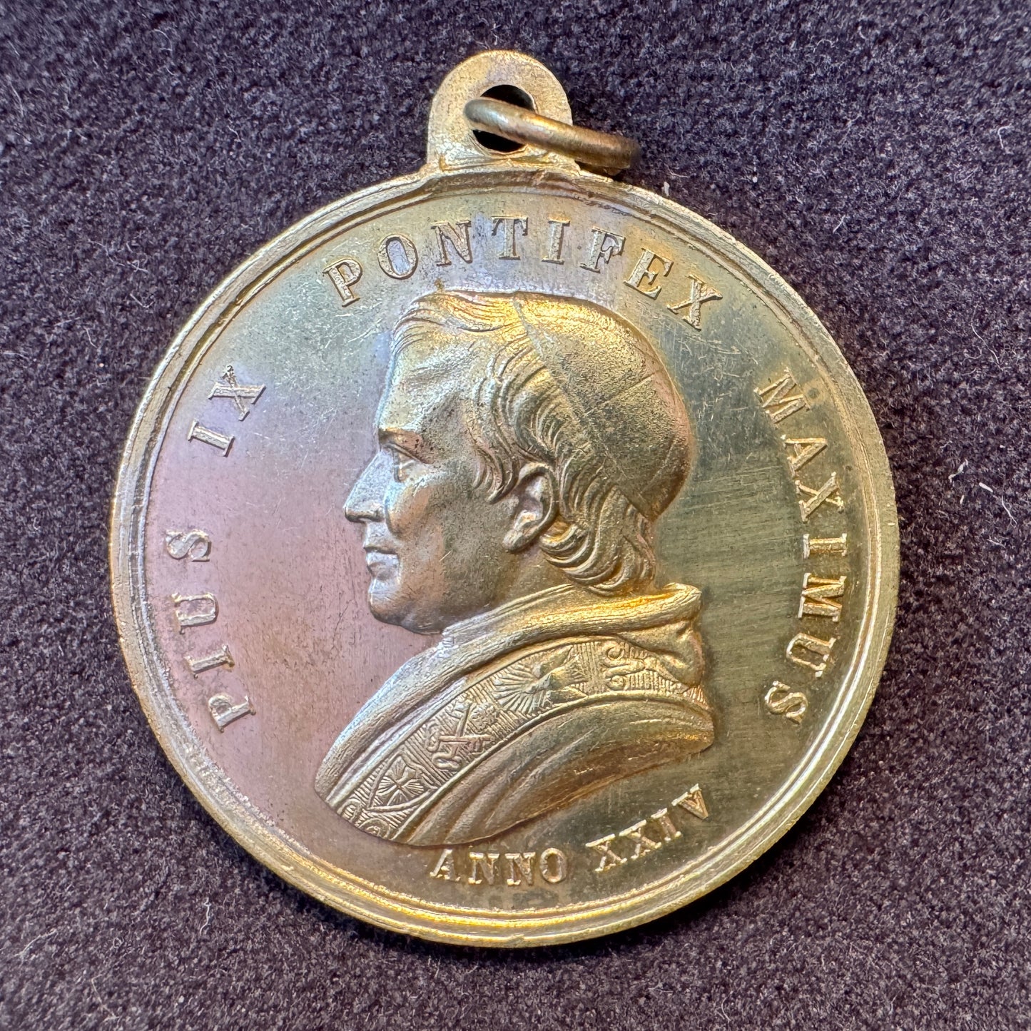 Médaille religieuse ancienne XIXeme - « Pape Pie IX »