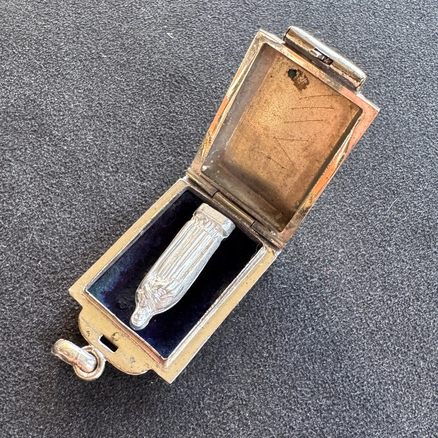 Pendentif ancien porte photo ou relique vers 1900