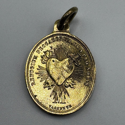 Médaille religieuse ancienne XIXeme « cœur de Marie »
