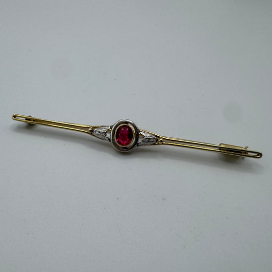 Broche ancienne en plaqué or ORIA»