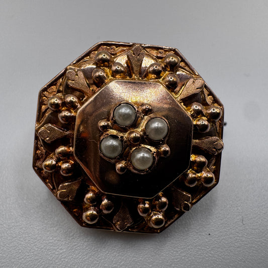 Broche ancienne vers 1900 - plaqué or