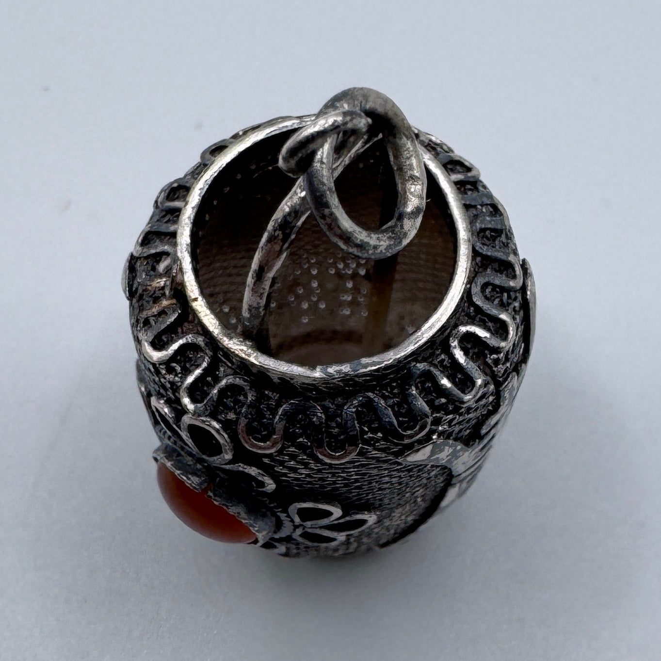 Rare pendentif ancien CHINOIS en argent massif
