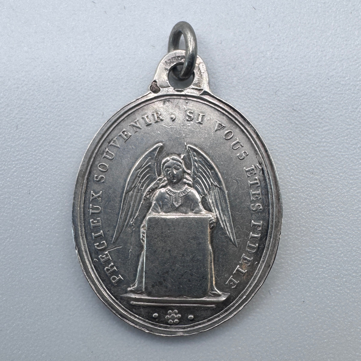 Medaille religieuse ancienne « Saint Ange » - argent