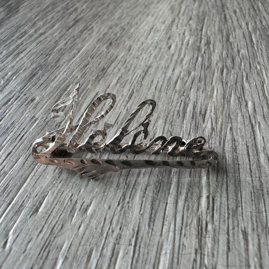 Broche ancienne vers 1900 - argent massif « prénom Hélène »
