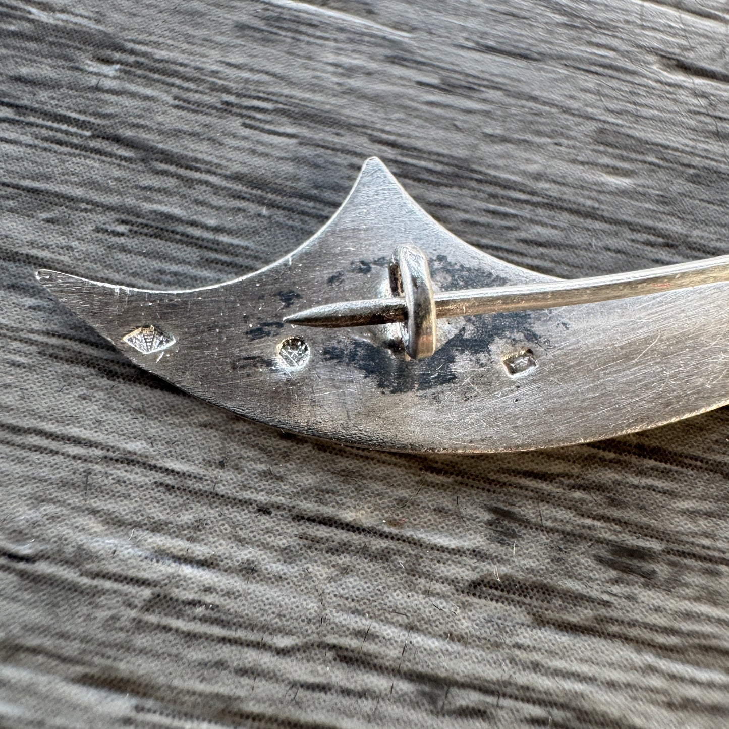 Broche ancienne « sabre scimitar » argent massif