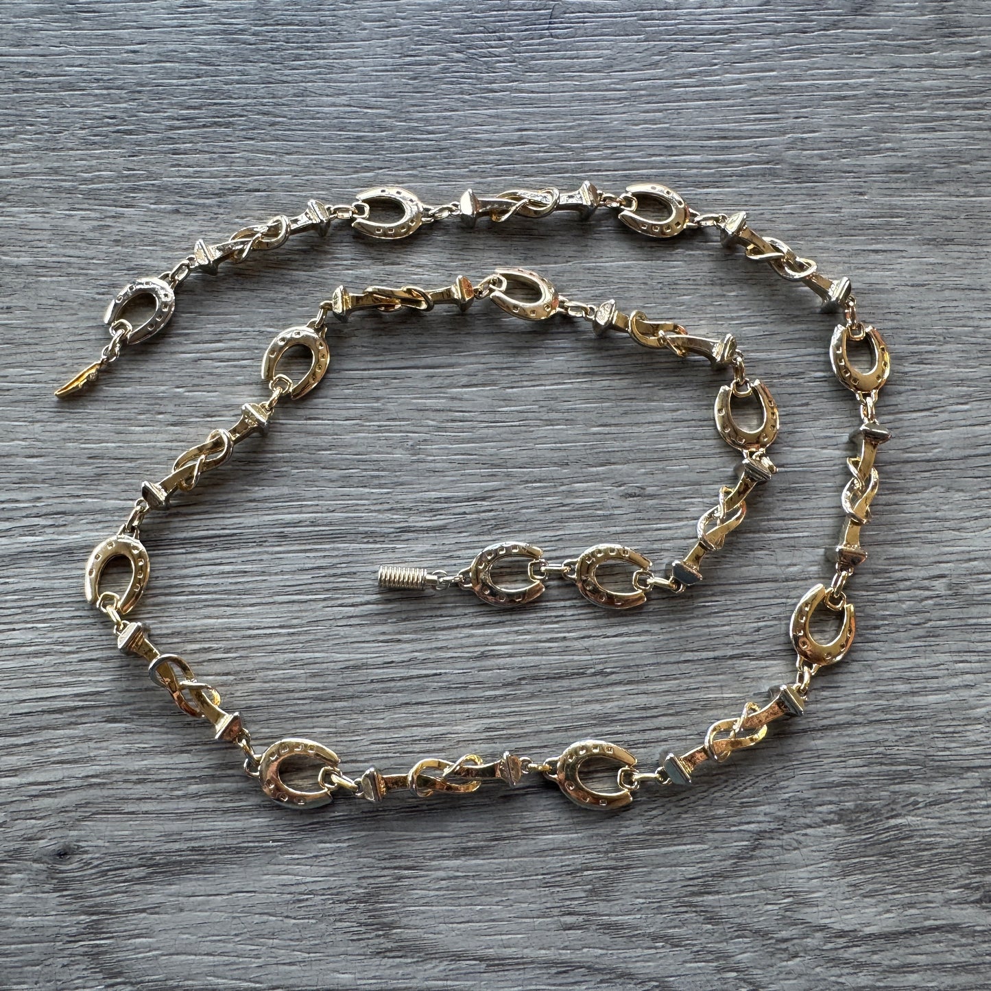 Collier vintage « fer à cheval » - métal doré