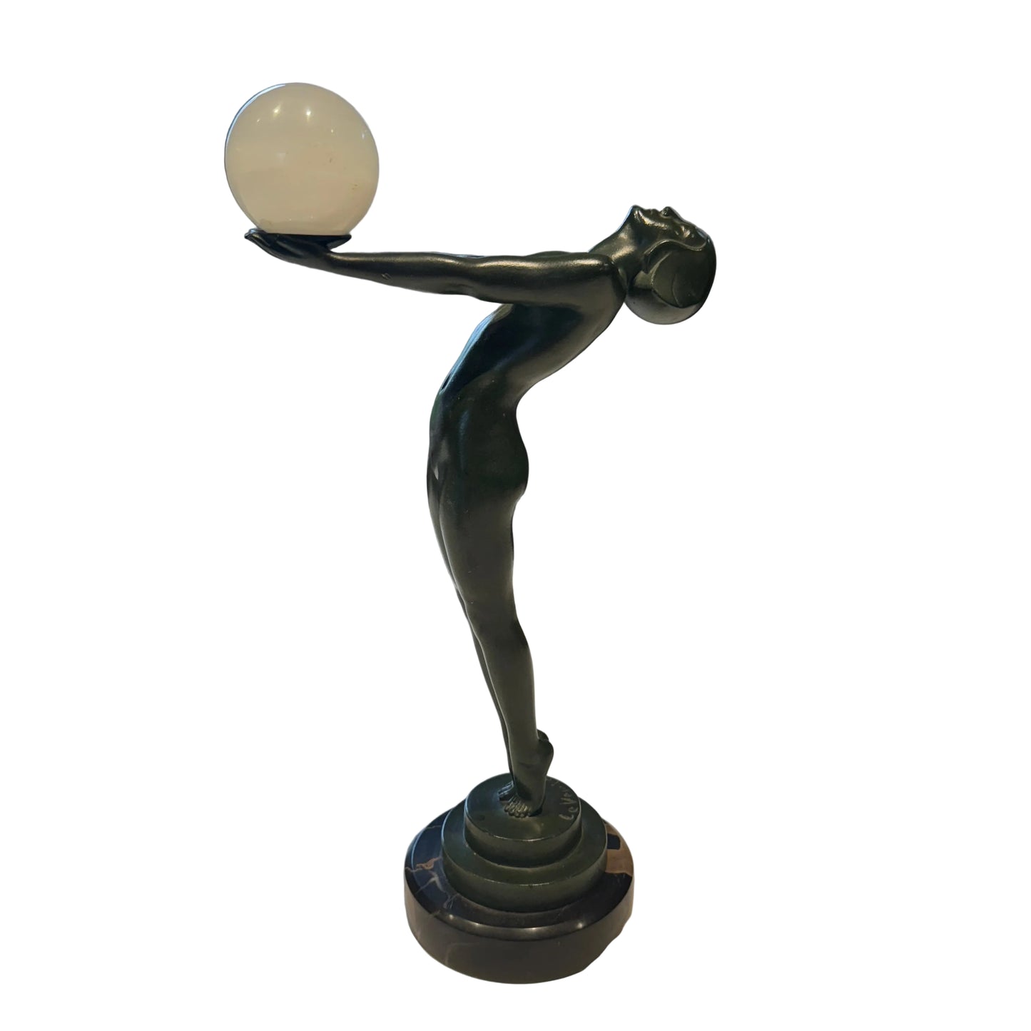 MAX LE VERRIER sculpture en fonte d'art modèle « Lueur » Art Déco 1930