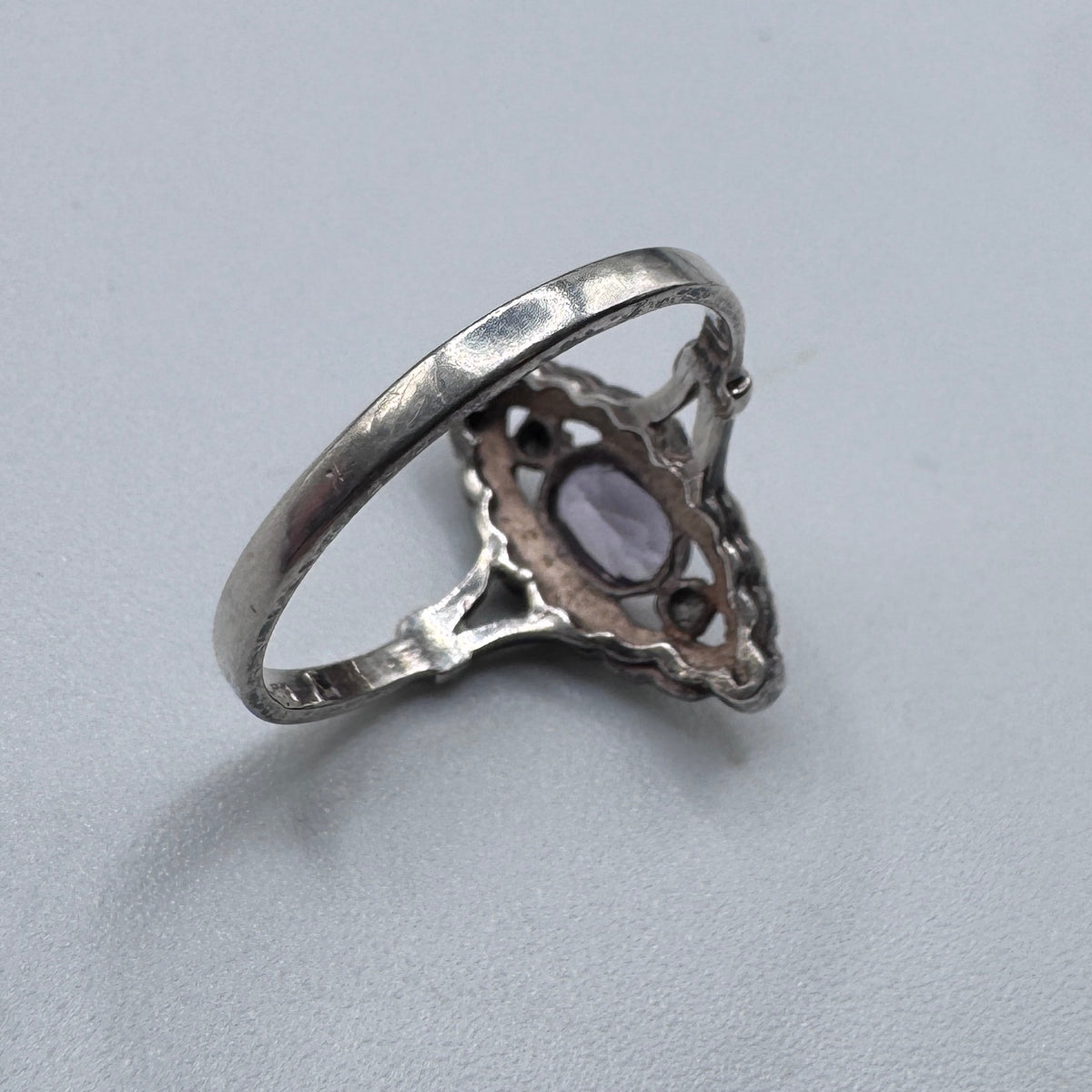 Superbe bague ancienne en argent et améthyste