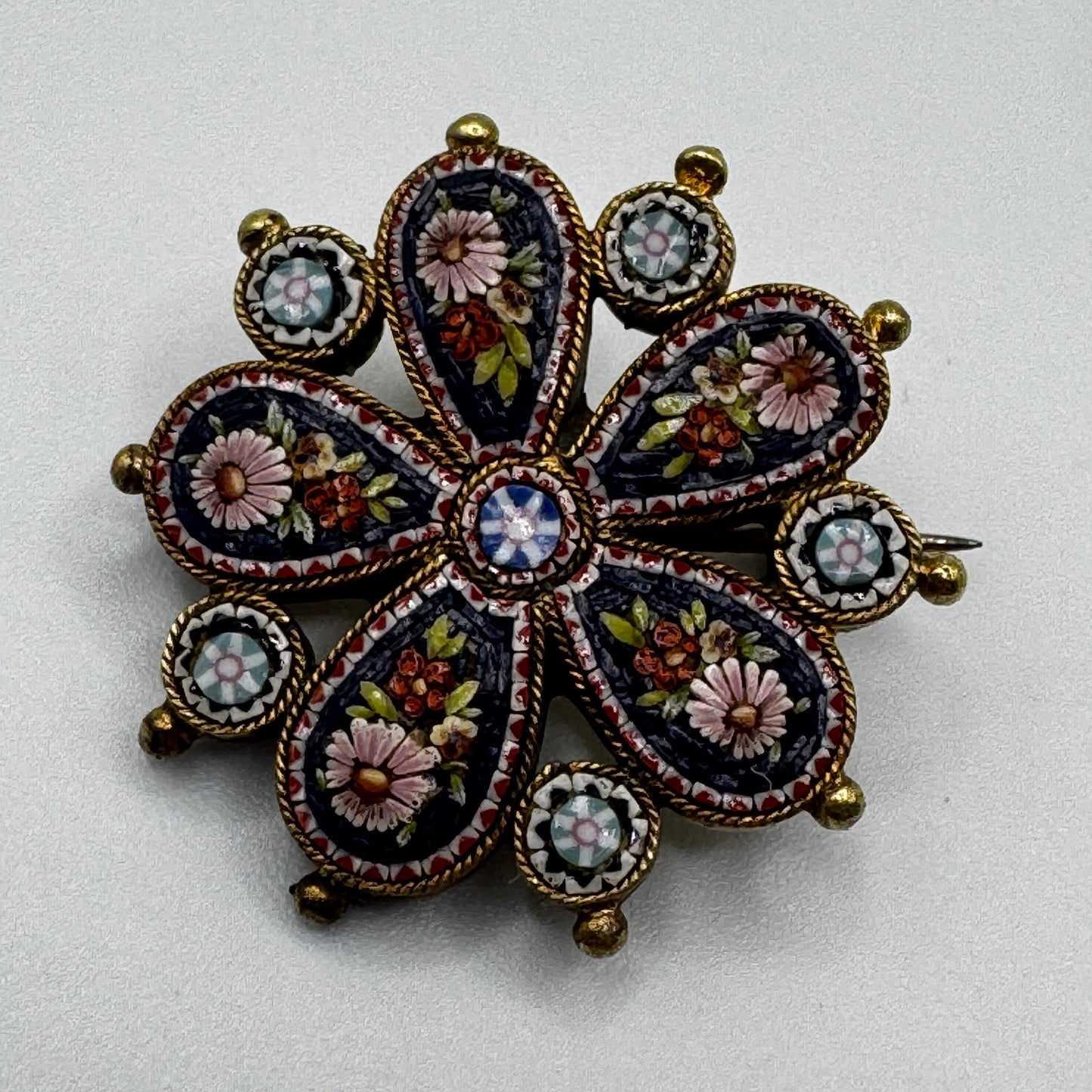 Broche ancienne Époque 1900 - micro mosaïques