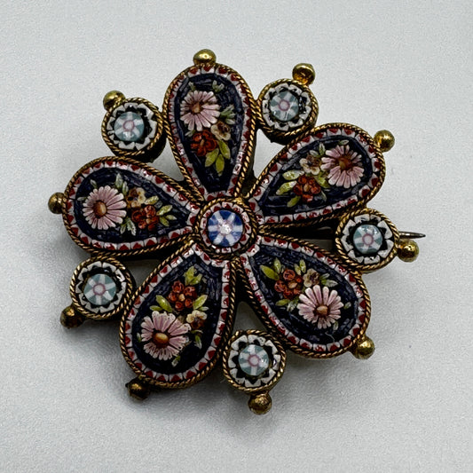 Broche ancienne Époque 1900 - micro mosaïques