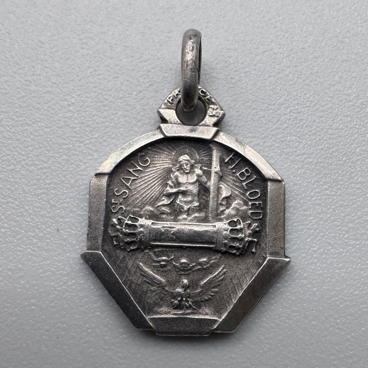 Medaille religieuse ancienne « Le Saint Sang » - argent