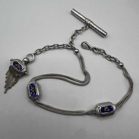 Châtelaine de montre à gousset XIXeme - argent massif