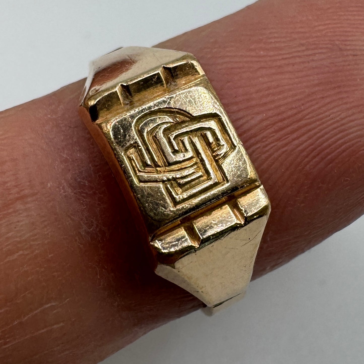 Bague ancienne Art Déco - plaqué or