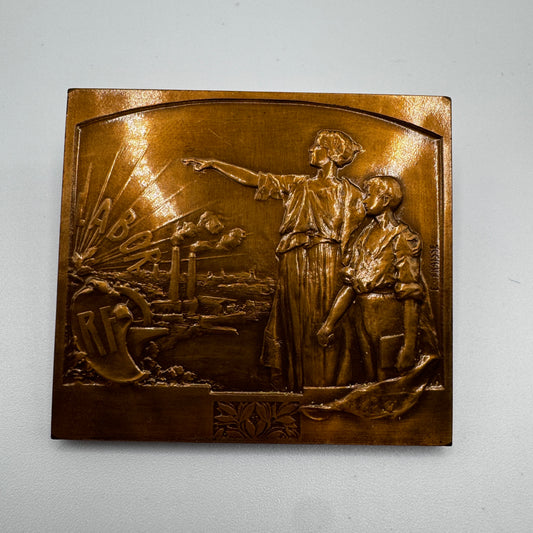 Plaque medaille Artistique « LABOR » - bronze signé Fraisse