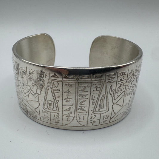 Bracelet Jonc manchette design Chouski motifs égyptiens