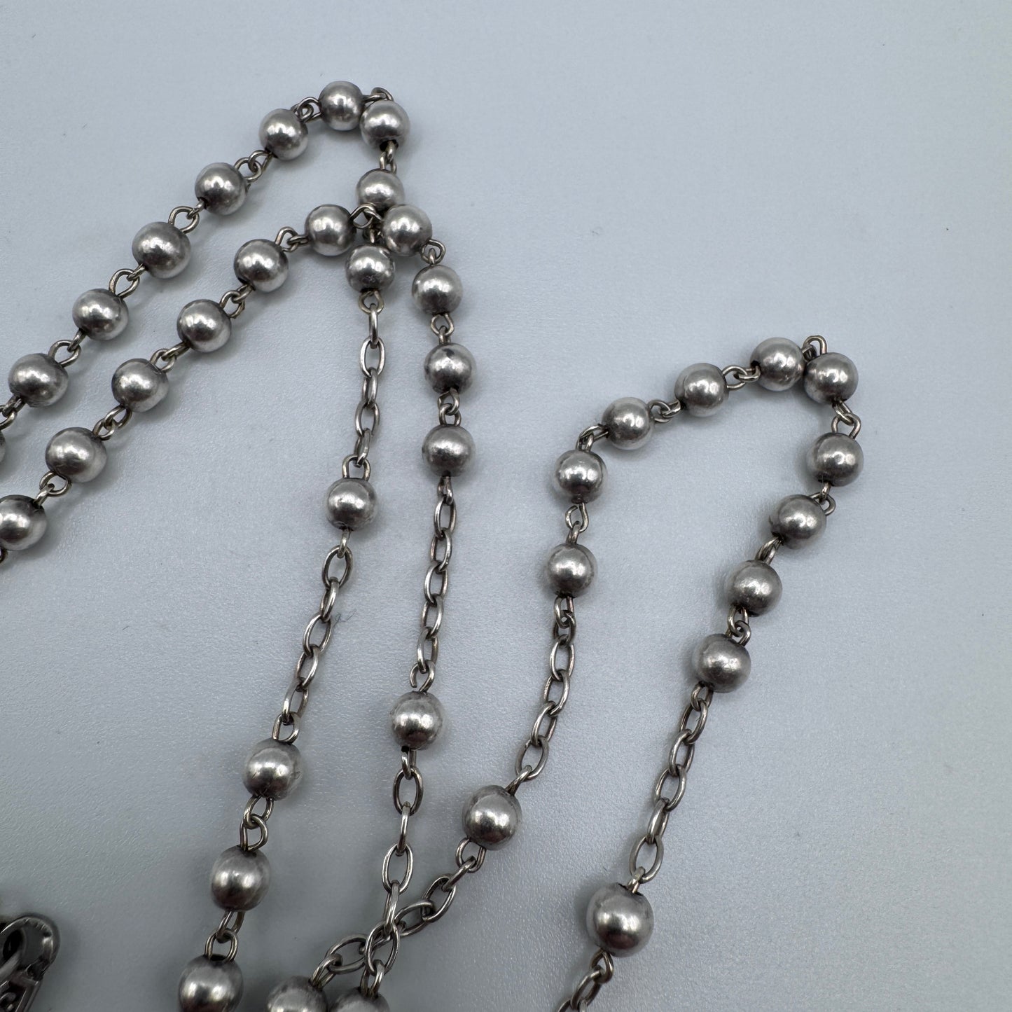 Chapelet ancien  entièrement en argent