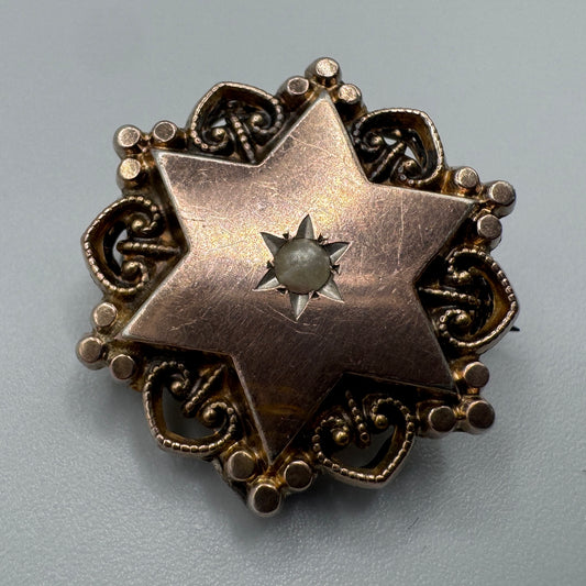 Broche ancienne vers 1900 - Argent vermeil